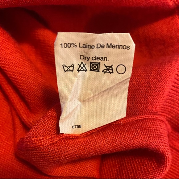 J Crew 3/4 Length Lightweight Wool Sweater in Red Size M - Picture 5 of 5